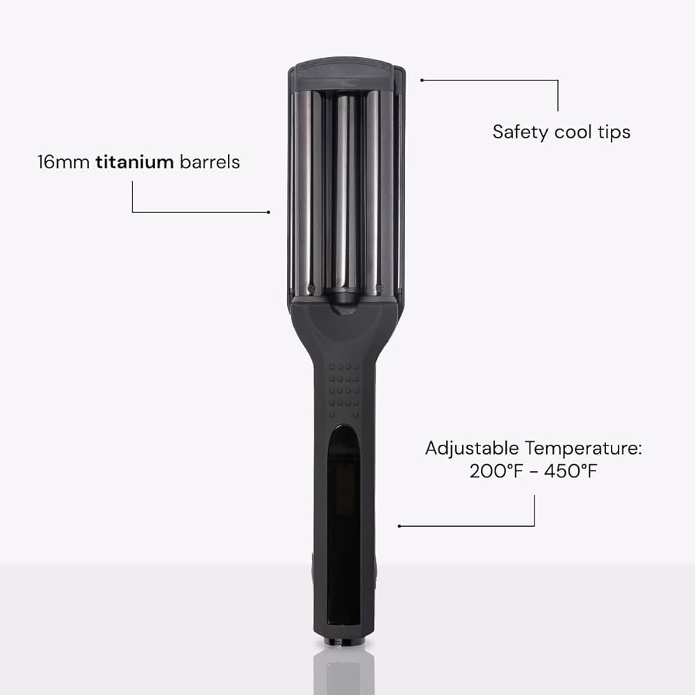 NIB L'ANGE HAIR Le Waver 3-Barrel Titanium Hair Waving Iron - Picture 4 of 6